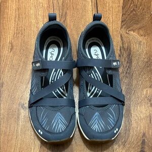 Ryka Kailee Blue Palm Leaf Print Mary Jane Criss-Cross Sneakers US 7.5W